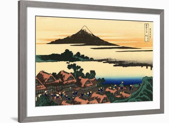 Katsushika Hokusai Dawn at Isawa in the Kai Province-Katsushika Hokusai-Framed Art Print