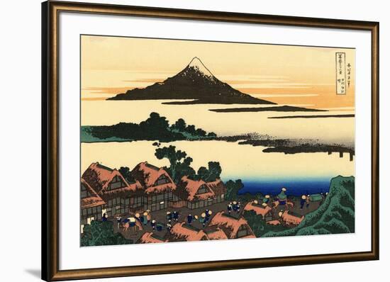 Katsushika Hokusai Dawn at Isawa in the Kai Province-Katsushika Hokusai-Framed Art Print