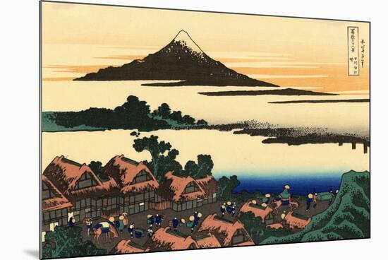 Katsushika Hokusai Dawn at Isawa in the Kai Province-Katsushika Hokusai-Mounted Art Print