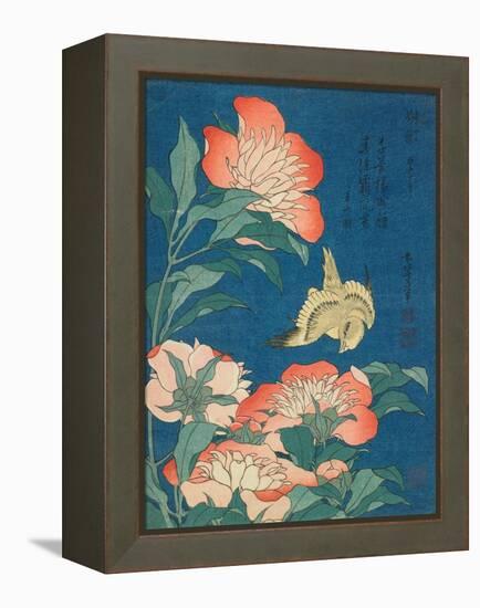 Katsushika Hokusai Flowers & Bird III-Katsushika Hokusai-Framed Stretched Canvas