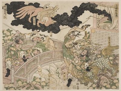 Hanzokuy-O Kiubi No Kitsune, 1806 (Woodblock Print) Premium Giclee