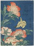 Bouvreuil et cerisier pleureur en fleur-Katsushika Hokusai-Giclee Print