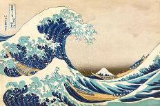 The Great Wave Off Kanagawa, from the Series "36 Views of Mt. Fuji" ("Fugaku Sanjuokkei")-Katsushika Hokusai-Framed Premier Image Canvas
