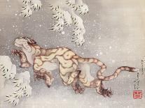 Tiger in a snowstorm. Edo Period, 1849-Katsushika Hokusai-Giclee Print