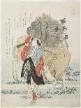 O Hara Wood Seller and a Cow, C. 1830-1836-Katsushika II Taito-Giclee Print