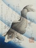 Carp Among Aquatic Leaves-Katsushika Taito II-Framed Giclee Print