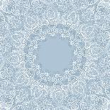 Lace Background: Mandala-Katyau-Framed Art Print