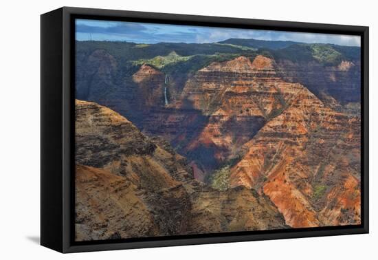 Kauai, Hawaii. Scenic Waimea Canyon State Park red cliffs from above canyon-Bill Bachmann-Framed Premier Image Canvas