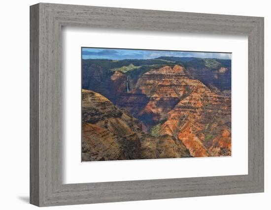 Kauai, Hawaii. Scenic Waimea Canyon State Park red cliffs from above canyon-Bill Bachmann-Framed Photographic Print