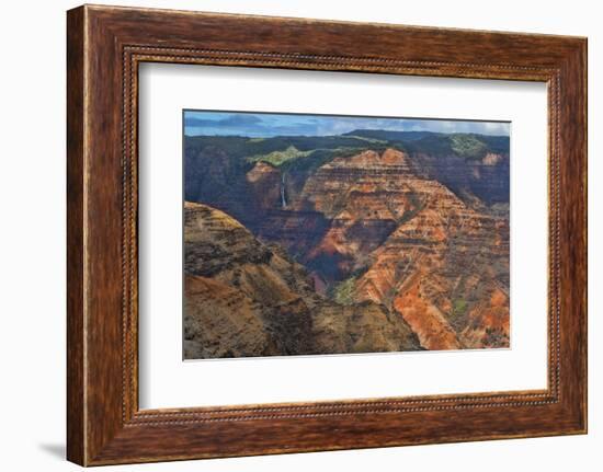 Kauai, Hawaii. Scenic Waimea Canyon State Park red cliffs from above canyon-Bill Bachmann-Framed Photographic Print