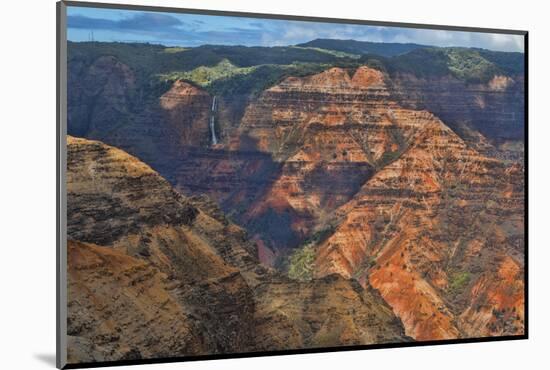 Kauai, Hawaii. Scenic Waimea Canyon State Park red cliffs from above canyon-Bill Bachmann-Mounted Photographic Print