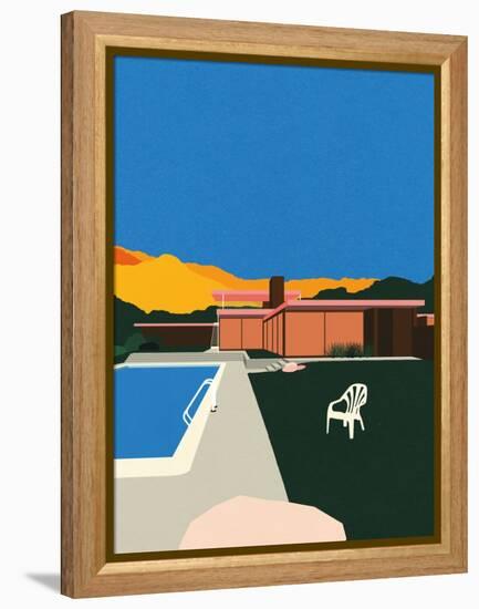 Kaufmann Desert House Poolside-Rosi Feist-Framed Premier Image Canvas