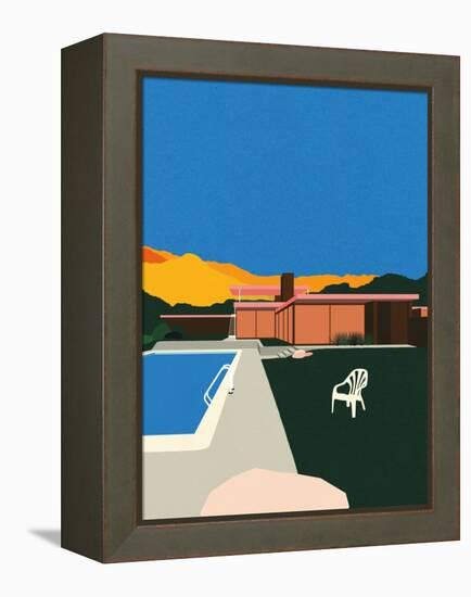 Kaufmann Desert House Poolside-Rosi Feist-Framed Premier Image Canvas