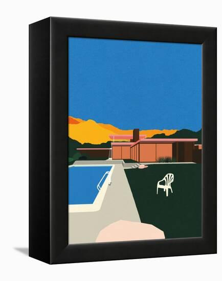 Kaufmann Desert House Poolside-Rosi Feist-Framed Premier Image Canvas