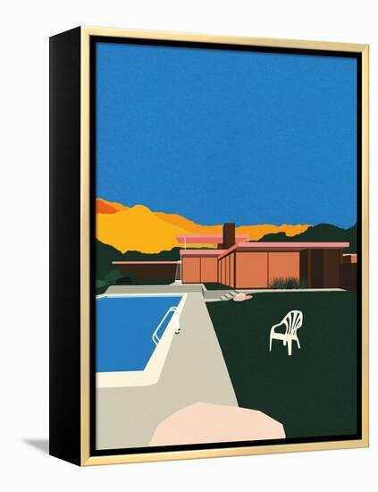 Kaufmann Desert House Poolside-Rosi Feist-Framed Premier Image Canvas