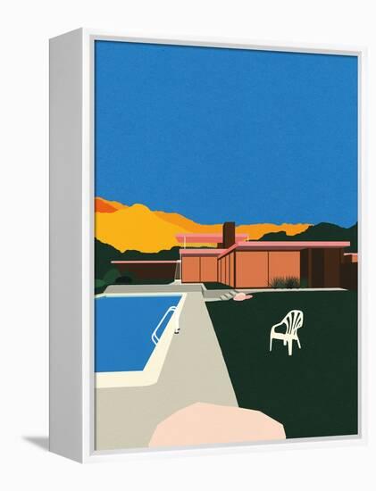 Kaufmann Desert House Poolside-Rosi Feist-Framed Premier Image Canvas