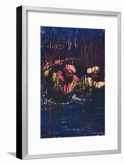 'Kavanagh and Kunuji in the Swamp', 1857 (c1912)-Unknown-Framed Giclee Print