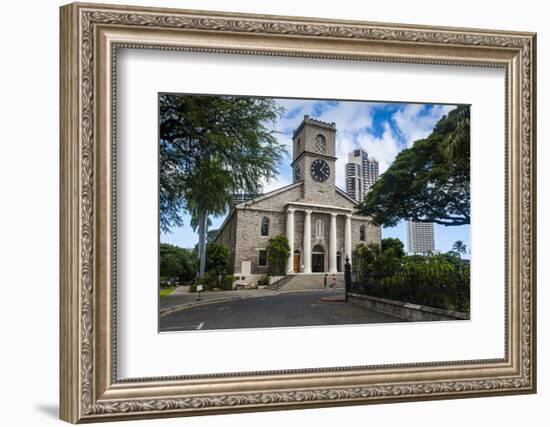 Kawaiahao Church Honolulu, Oahu, Hawaii, United States of America, Pacific-Michael-Framed Photographic Print