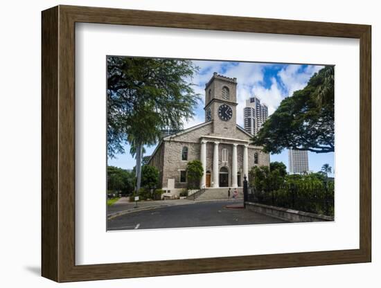 Kawaiahao Church Honolulu, Oahu, Hawaii, United States of America, Pacific-Michael-Framed Photographic Print