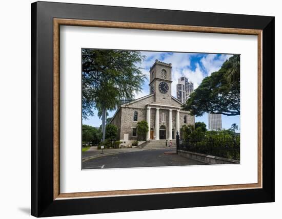 Kawaiahao Church Honolulu, Oahu, Hawaii, United States of America, Pacific-Michael-Framed Photographic Print