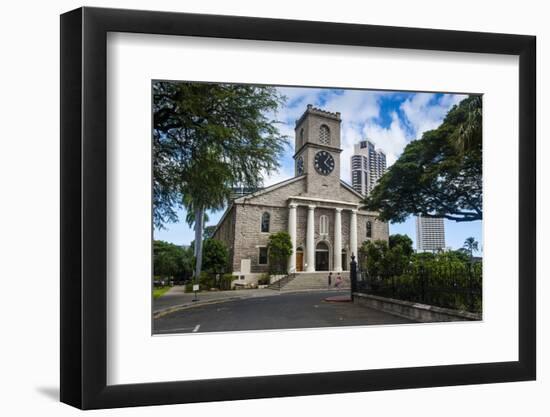 Kawaiahao Church Honolulu, Oahu, Hawaii, United States of America, Pacific-Michael-Framed Photographic Print