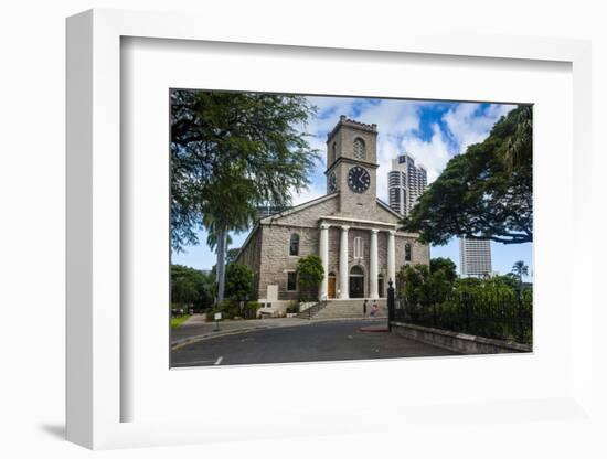 Kawaiahao Church Honolulu, Oahu, Hawaii, United States of America, Pacific-Michael-Framed Photographic Print