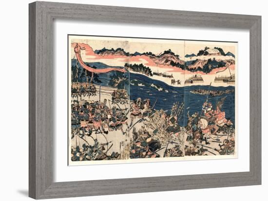 Kawanakajima No Kassen-Kubo Shunman-Framed Giclee Print