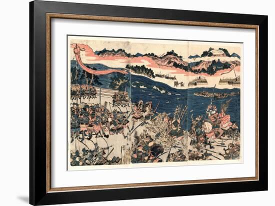 Kawanakajima No Kassen-Kubo Shunman-Framed Giclee Print