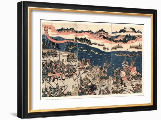 Kawanakajima No Kassen-Kubo Shunman-Framed Giclee Print