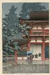 Chuzenji Temple at Utagahama - Tori Gate and Ferry-Kawase Hasui-Giclee Print