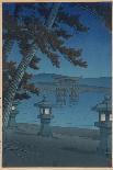 Chuzenji Temple at Utagahama - Tori Gate and Ferry-Kawase Hasui-Giclee Print
