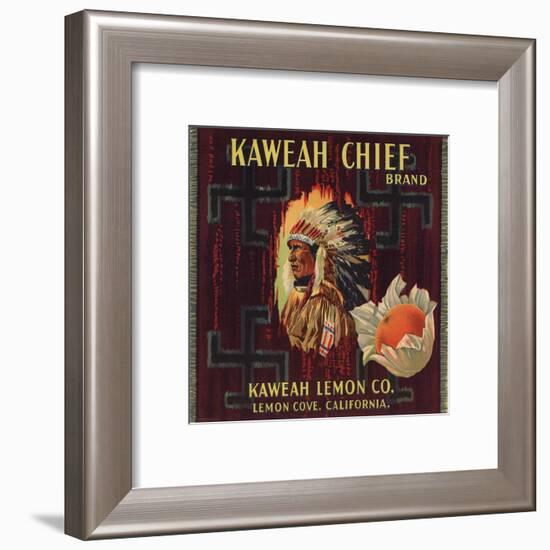 Kaweah Chief Oranges - Lemon Cove, California - Citrus Crate Label-Lantern Press-Framed Art Print