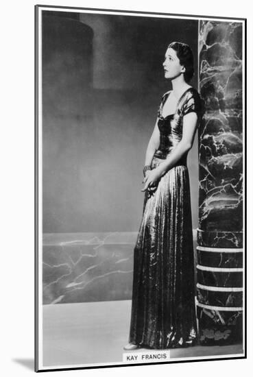 Kay Francis, American Stage and Film Actress, 1938-null-Mounted Giclee Print