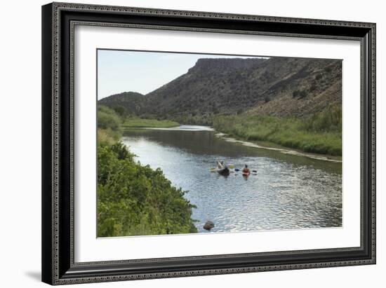 Kayak and Canoe on the Rio Grande near Pilar, New Mexico-null-Framed Photographic Print