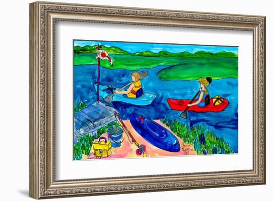 Kayak Blue-Deborah Cavenaugh-Framed Art Print