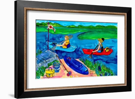 Kayak Blue-Deborah Cavenaugh-Framed Art Print