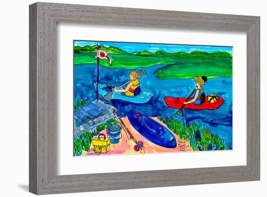 Kayak Blue-Deborah Cavenaugh-Framed Art Print