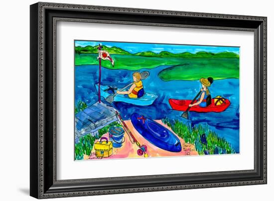 Kayak Blue-Deborah Cavenaugh-Framed Art Print