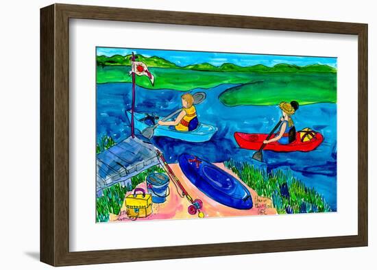 Kayak Blue-Deborah Cavenaugh-Framed Art Print