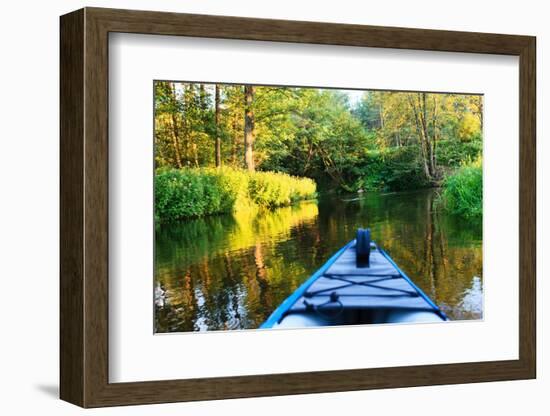 Kayak on a Small River-maksheb-Framed Photographic Print