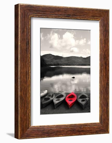 Kayak Red 2-Suzanne Foschino-Framed Photographic Print