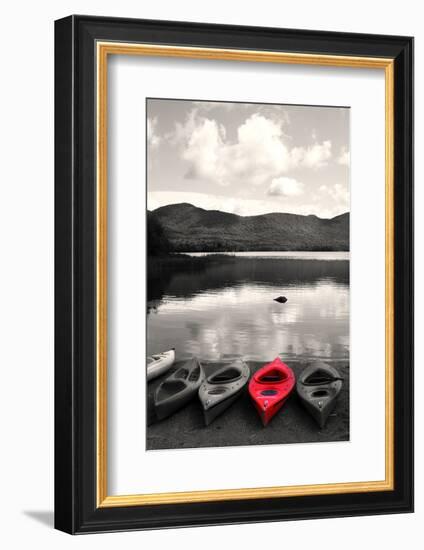 Kayak Red 2-Suzanne Foschino-Framed Photographic Print