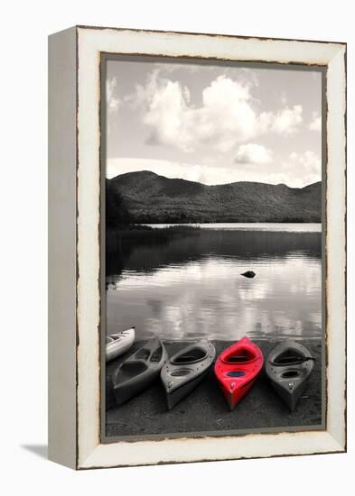 Kayak Red 2-Suzanne Foschino-Framed Premier Image Canvas