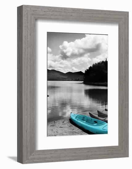Kayak Teal 2-Suzanne Foschino-Framed Photographic Print