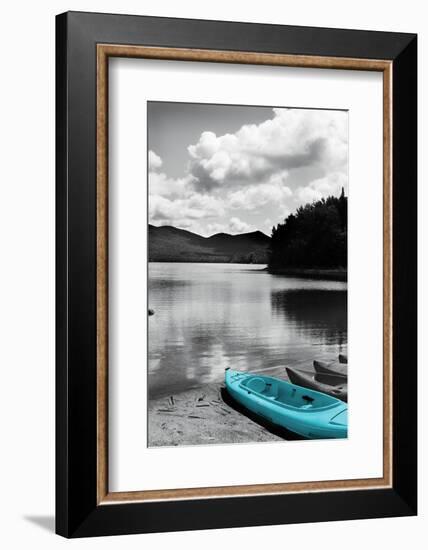 Kayak Teal 2-Suzanne Foschino-Framed Photographic Print