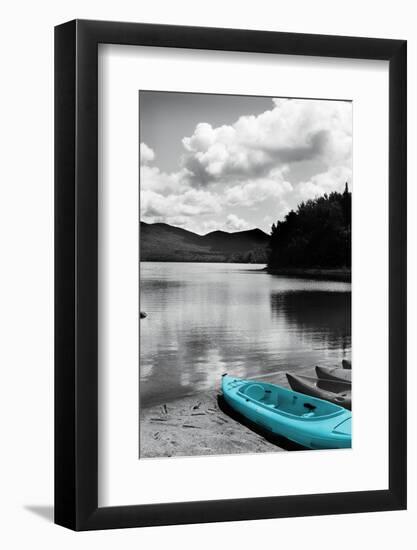 Kayak Teal 2-Suzanne Foschino-Framed Photographic Print