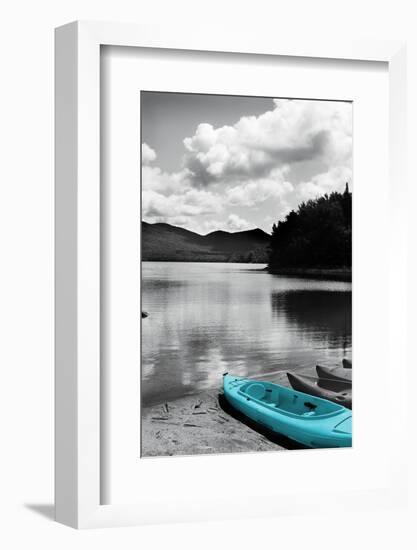 Kayak Teal 2-Suzanne Foschino-Framed Photographic Print