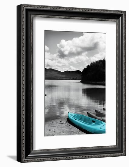 Kayak Teal 2-Suzanne Foschino-Framed Photographic Print