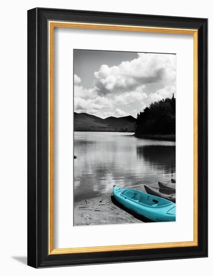 Kayak Teal 2-Suzanne Foschino-Framed Photographic Print