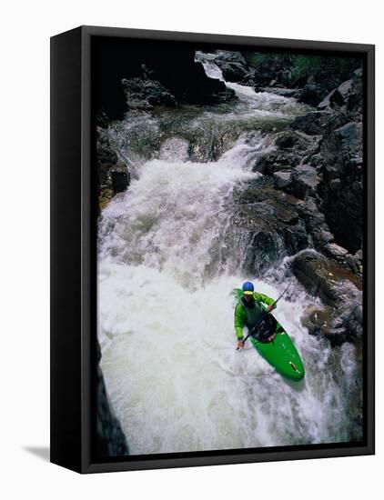 Kayaker Negotiates a Turn-Amy And Chuck Wiley/wales-Framed Premier Image Canvas